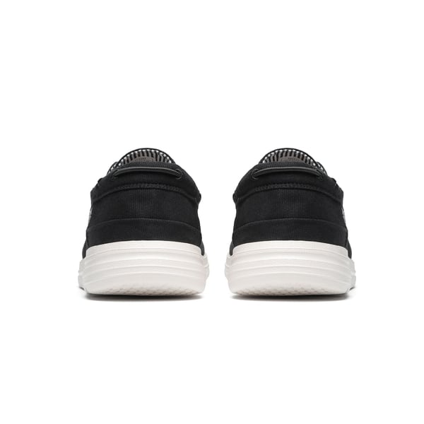 Men's Casual Slip-On Canvas Loafers - BLACK - 5